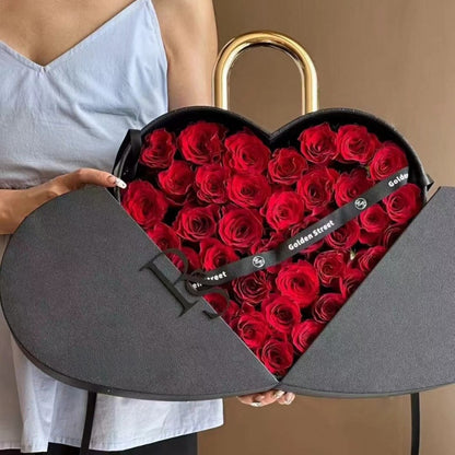 Heart Shape Lockable Gift Box with Handle