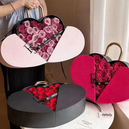 Heart Shape Lockable Gift Box with Handle