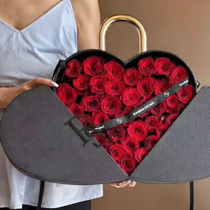 Heart Shape Lockable Gift Box with Handle